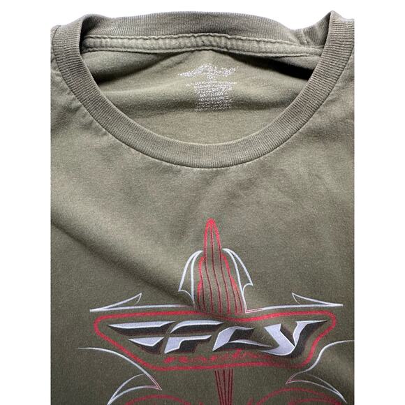 Y2K Fly Racing Green T-shirt - Picture 2 of 3